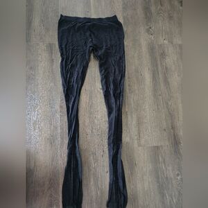Chic Black Velvet Leggings